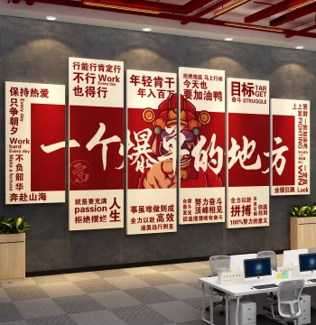 Corporate Culture Office Wall Decor, Premium Atmosphere Setup, Entrance Image Motivational Slogan Best-Selling Art