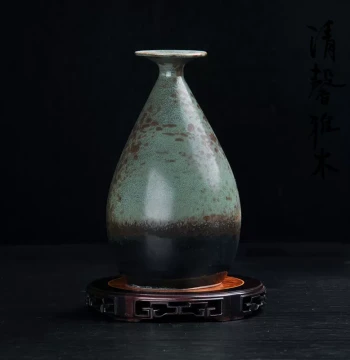 Red Wood Carved Inlaid Burl Walnut Antique Collectible Handle Piece, Jade Seal, Miniature Bonsai Stand, Retro Chinese Style Base