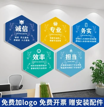 Corporate Culture Wall Art, Company Image Wall Decor, Office Motivational Slogan Posters, Background Wall Stickers