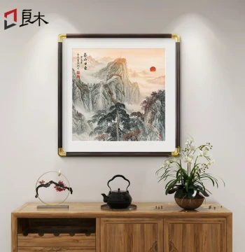 Mount Tai Sunrise Wall Art Entryway Door-Facing Mural Mountain Background No Water Living Room Office Wealth Attracting Decor