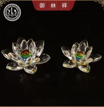 Crystal Lotus Urn Accessory for Funerals - Qingming Festival Grave Sweeping and Memorial Hall Supplies