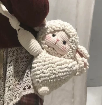 Handmade DIY Guli Guli Lamb Bag Xiaohongshu Same Style Crochet Commuter Bag Homemade Gift Material Kit