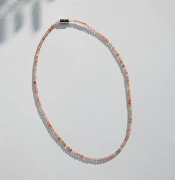 Daxian's Beads 'Falling Plum' Original Southern Red Agate with Floating Flowers Beaded Necklace New Chinese Style Collarbone Chain Double-Wrap Bracelet