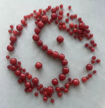 Natural Baoshan Southern Red Agate Old-Style Single Loose Beads for DIY Bracelets, Men and Women, Persimmon Red Prayer Beads, 108 Beads for Zodiac Year