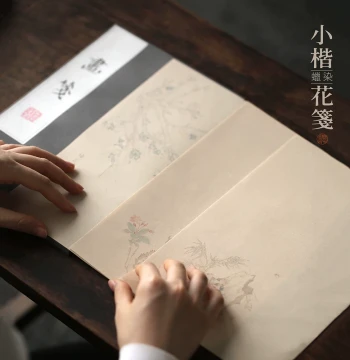 Wenxin Tang Calligraphy Paper Set: Hundred Flowers, Xue Tao, Small Regular Script Practice, Poetry Creation, and Traditional Chinese Painting Paper (Semi-sized)