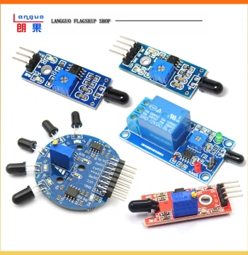 Flame Sensor Module Fire Source Detection Infrared Receiver Flame Detection Alarm (3/4-Wire)