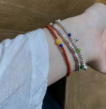 Ultra Brightening Natural South Red Agate Bracelet - Tiny Beads, Ultra-Fine Luck Beads, Layered Versatile Gift