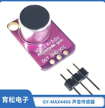 GY-MAX4466 Sound Sensor Module, MAX4466 Microphone Preamplifier, Code Included