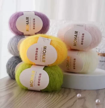South African Baby Mohair Yarn Real Silk Handmade Knitting DIY Shawl Scarf Wool Yarn Sweater Coat Material Kit