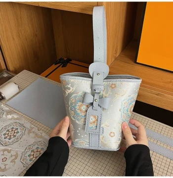 New Chinese Style Song Brocade DIY Fabric Material Kit for Woven Handmade Bucket Bag, Women's Shoulder Crossbody Bag, Niche Fashion