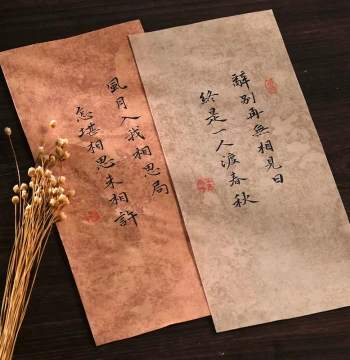 Shuiyun Pavilion Vintage Qin-Han Ancient Paper, Semi-Sized Xuan Letter Paper, Handwritten Notes, Small Script, Soft Brush Calligraphy Practice and Artwork Paper, Copying Paper for Beginners, Chinese Style Painting and Calligraphy Creation Specialty Paper