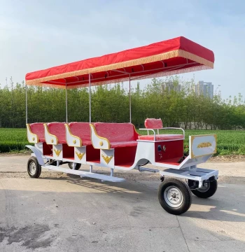 European-Style Sightseeing Carriage - Multi-Row Electric Passenger Cart for Weddings, Photography, Scenic Area Reception, and Tourism, Direct from Manufacturer