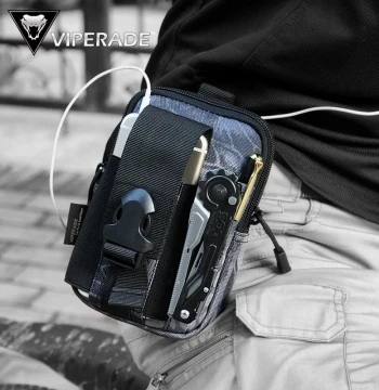 Viperade Portable K-Type Tactical Small Waist Bag 5.5-Inch Large Screen Phone Waist Bag Hanging Bag Climbing Cycling Sports Waist Bag