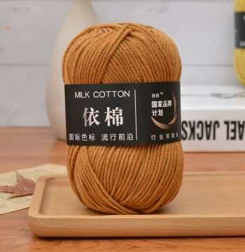 Yimian 4-Ply Milk Cotton Yarn Ball for Baby Knitting, Crochet Dolls, Flower Bouquets, and DIY Blanket Kits