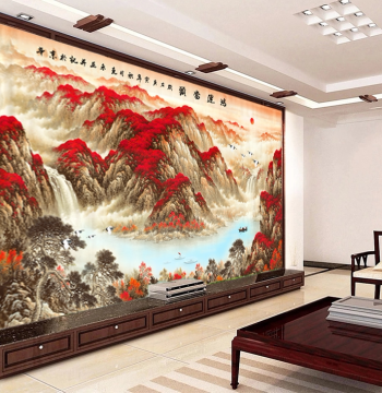 Self-Adhesive Landscape Wallpaper, Scenic Wall Stickers and Murals for Living Room Background Walls and Office Decor