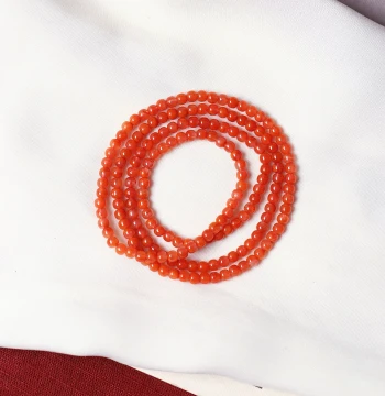 Natural Sichuan Nanhong Agate Cherry-Red Beaded Multi-Strand Bracelet for Men and Women