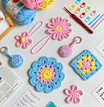 Beginner Crochet Knitting Yarn Kit - Zero-Basis Thick Yarn Set for Students and DIY Crafts