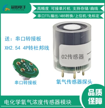 Oxygen Concentration Sensor Module with TTL/485 Serial Communication, Electrochemical O2 Air Volume Module