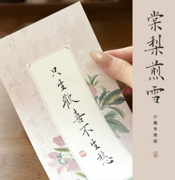 Ruyi Qingxin Batik Small Regular Script Calligraphy Practice Sheets - Exquisite Cultural Creative Ancient Poetry Letter Paper (Xuan Paper)