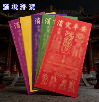 New Five-Color Gold-Stamped Handmade Folding Paper for Taoist Rituals and Fire Offerings, Leaves Characters After Burning