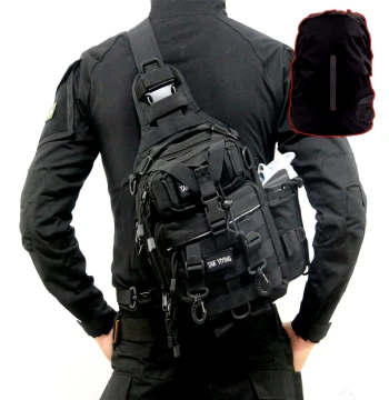 Deyiying Outdoor Tactical Shoulder Bag Outdoor Multi-functional Shoulder Crossbody Bag Fishing Bag Tactical Cycling Bag