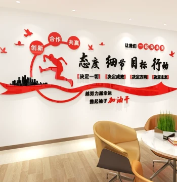 Office Corporate Culture Wall Decor: Motivational Team Slogans and Inspirational Quote Stickers