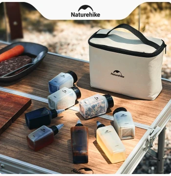 Naturehike Portable Seasoning Bottle Set for Outdoor Camping and Picnic BBQ Spice Dispenser Containers