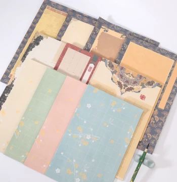Daily Practice Xuan Paper, Semi-Sized Wax-Dyed Sheet, 2cm Grid for Small Kai Sutras, Compatible with Seal, Clerical, Regular, and Running Scripts