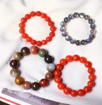 One Item One Photo, Unique Clearance Find, Natural Crystal Bracelets including Rutilated Quartz, Tourmaline, Flower Amber, Labradorite, South Red Agate