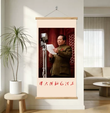 Chairman Mao Portrait Scroll Painting for Office and Living Room