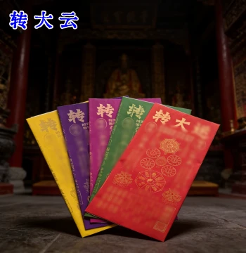 New Five-Colored Paper Rotating Big Cloud Handmade Origami, Taoist Worship Fire Offering Supplies for March 3rd and September 9th, Leaves Characters After Burning