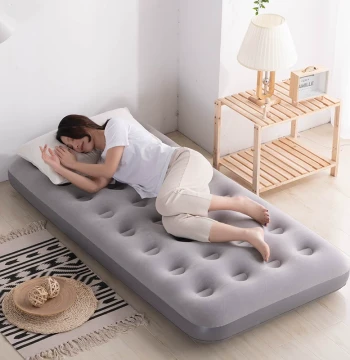 Sursky Inflatable Bed for Home Single Use, Outdoor Portable Air Mattress, Foldable Thickened Lazy Bed for Caregiving