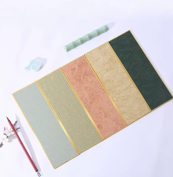 Xuanyizhai Letter Paper for Small Regular Script Brush and Hard Pen Calligraphy Chinese Painting Semi-Sized Xuan Hard Card Gold-Flecked Artwork Special Wax-Dyed Letter Sheets Fine Brushwork Album Pages Lens Hard Card Xuan Paper