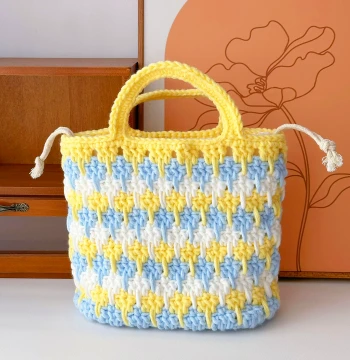 Xuefeier Suxin Yarn Hollow Cotton Crochet Bag DIY Material Kit for Summer