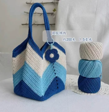 8-Strand Xiaosen Thread Handmade Woven Cotton-Linen Yarn, 8-Strand Cotton Crochet Thread for Bag Making, Complete Crochet Material Kit