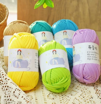 Thick T-Shirt Yarn for Handmade Crochet – Ideal for Slippers, Cushions, and Bags – Large Skein DIY Material