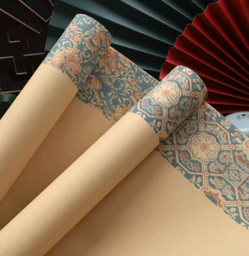 One-Stroke Letter Paper, Four-Foot Half or Quarter Sheet, Wax-Dyed Imitation-Ancient Retro Semi-Sized Xuan Paper for National Exhibitions, Brush Calligraphy