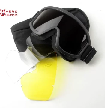Cold War Era Russian Eagle HAWK Tactical Goggles, Little Green Man Special Ops Goggles, 3 Lenses