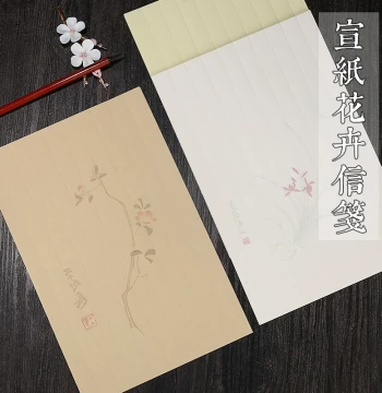 Ancient Style Xuan Paper Letter Sheets, Small Regular Script Brush/Hard Pen Calligraphy Paper, Soft and Hard Pen Paper, Exquisite Orchid Pattern Letter Paper, Gold Powder Letter Paper, Vintage