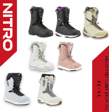 25-26 New NITRO Snowboard Boots Snow Boots Men Women Outdoor Team Pro Bianca Crown