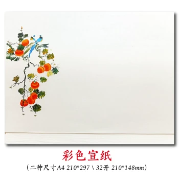 Handmade Xuan Paper Stationery - Colored Sized Paper for Calligraphy Practice, Intangible Cultural Heritage Rubbing and Printing