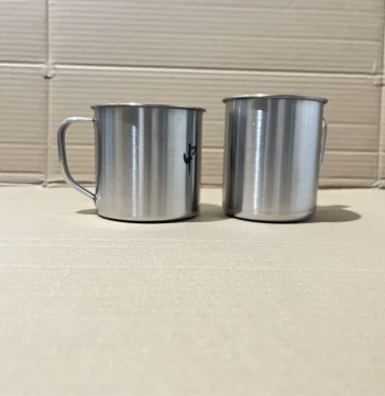 Standard Military Toothbrush Cup, Stainless Steel Brushing Cup, Washbasin Mug for Army Fans, Food-Grade Metal Cup