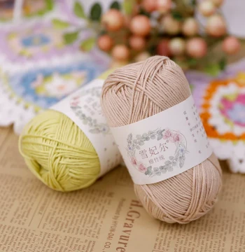 Xuefeier Cotton Bamboo Yarn DIY Crochet Kit for Dolls and Summer Clothing