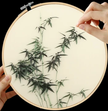 Suzhou Embroidery DIY Kit for Beginners - Bamboo Pattern Stitching Set with Needles and Thread