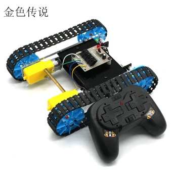 DIY Tank Chassis Kit - Remote Control Model Toy for Student Science Projects