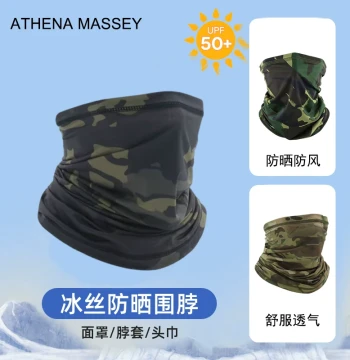 Outdoor Sports Ice Silk Face Mask, Sunproof, Windproof & Dustproof Headgear, Cycling Neck Gaiter, High Elasticity, Breathable & Quick-Dry