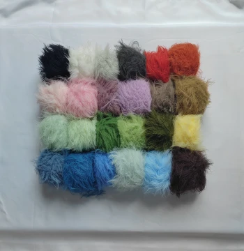 8cm Long Faux Mink Fur Yarn Hand-Mixed Blending Yarn for DIY Scarf Knitting Kits