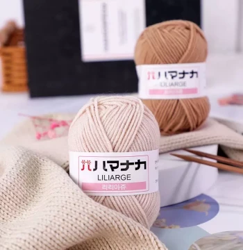Baby 4-Ply Milk Cotton Yarn Ball Kit for Crocheting Dolls, Scarves, and Shoes – DIY Handmade Crafting Material Set