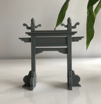 Chinese Traditional Miniature Archway Model - Scholar's Gate Assembly Kit for Terrarium & Desktop Landscaping