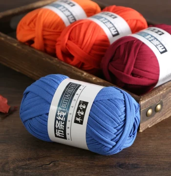 Thick Fabric Strip Yarn Balls - Acrylic Transparent Material Kit for Hand-Knitted Bags